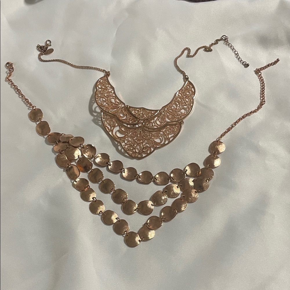 Elegant Rose Gold Necklace Set